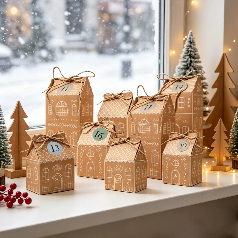 Advent Calendar Gift - Noel Hediye Kutuları Advent Takvimi Zencefilli